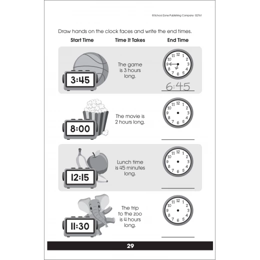 School Zone - Tell Time Tablet Workbook - School Zone - Image 2
