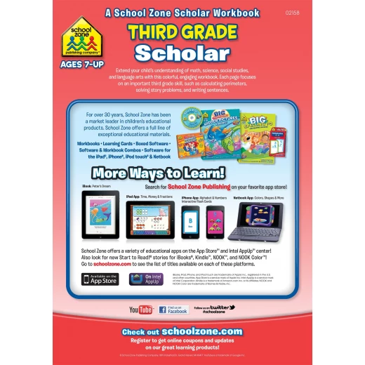 School Zone -Third Grade Scholar Workbook Ages 7 and Up - School Zone - Image 5