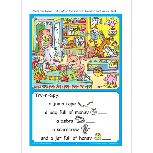 School Zone - Try n Spy Places and Spaces ages 4-6 - سكول زون - Image 3