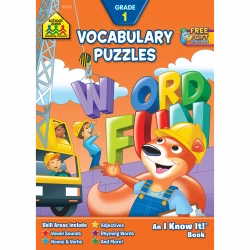 School Zone - Vocabulary Puzzles Grade 1 Workbook