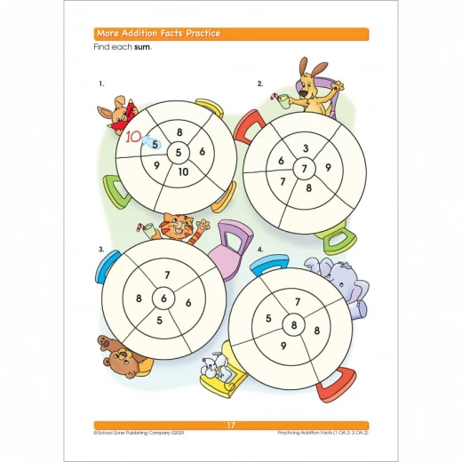School Zone Addition & Subtraction 1-2 Workbook - سكول زون - Image 3