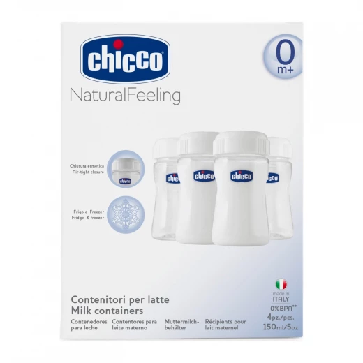 Chicco Breast Milk Containers (4 Pieces) - تشيكو - Image 2