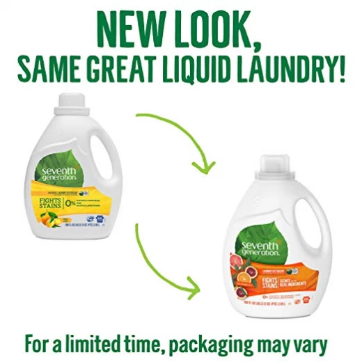 Seventh Generation Liquid Laundry Detergent, Fresh Citrus Scent 2.95L - سيفينث جينيراشن - Image 2