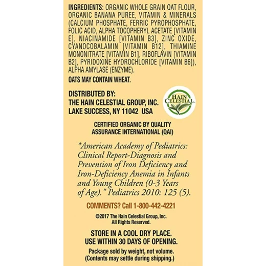 Earth's Best Organic Infant Cereal, Whole Grain Oatmeal with Bananas, 8 oz - إيرثس بيست أورجانك - Image 2