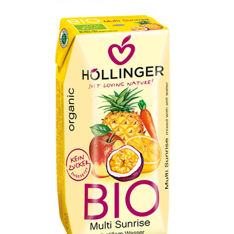 Hollinger Organic multi sunrise Juice 200ml - هولينجر