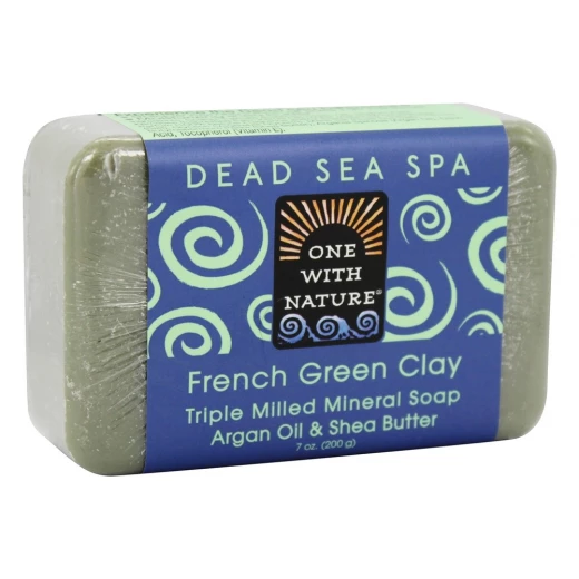 One With Nature Dead Sea Spa Mineral Soap French Green Clay One With Nature Dead Sea Spa Mineral Soap French Green Clay