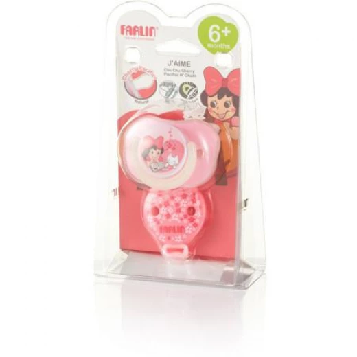Farlin - Chu Chu Pacifier 2 pieces 6+ Pink Farlin - Chu Chu Pacifier 2 pieces 6+ Pink