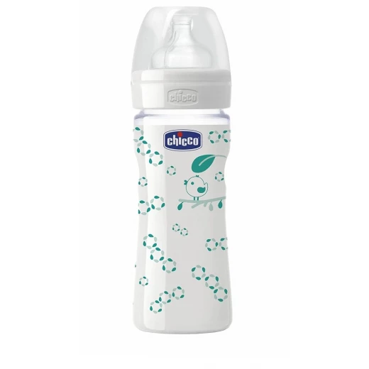 Chicco Natural Glass Bottle Silicone (240 ml) Chicco Natural Glass Bottle Silicone (240 ml)