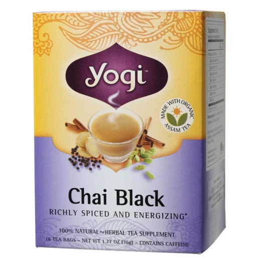 Yogi-Chai Black Herbal Tea Bags x16 - يوجي - Image 2