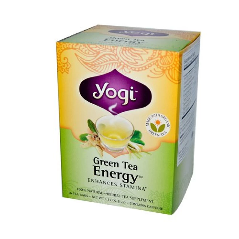 Yogi Energy Herbal Tea Green Tea - 16 Tea Bags, 26g - يوجي