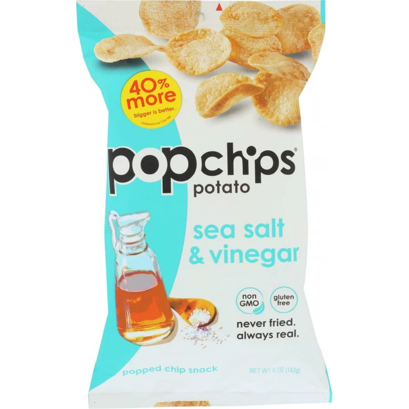 Pop Potato Chip - Sea Salt - Vinegar, 142g - Pop Chips
