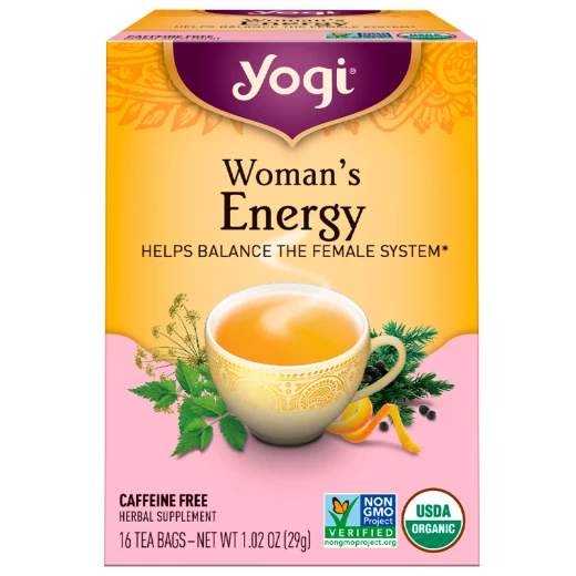Yogi Tea, Woman's Energy, Caffeine Free, 16 Tea Bags 29g Yogi Tea, Woman's Energy, Caffeine Free, 16 Tea Bags 29g