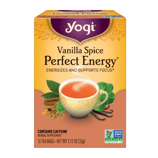 Yogi Tea - Vanilla Spice Perfect Energy - Energizes and Supports Focus 16 Bags Yogi Tea - Vanilla Spice Perfect Energy - Energizes and Supports Focus 16 Bags