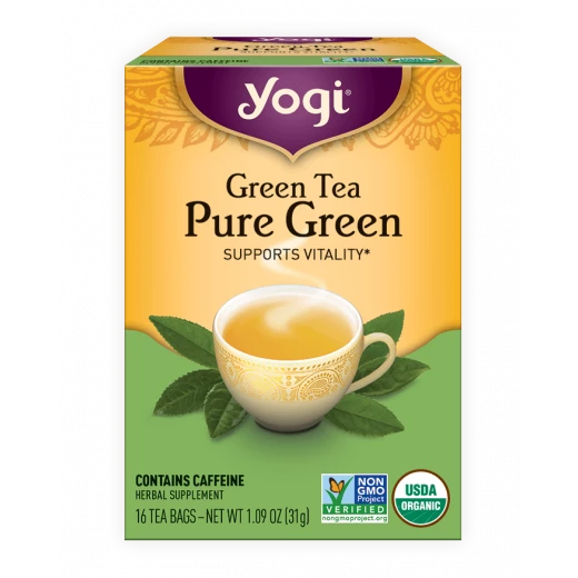 Yogi Tea - Green Tea Pure Green - Supports Vitality Yogi Tea - Green Tea Pure Green - Supports Vitality