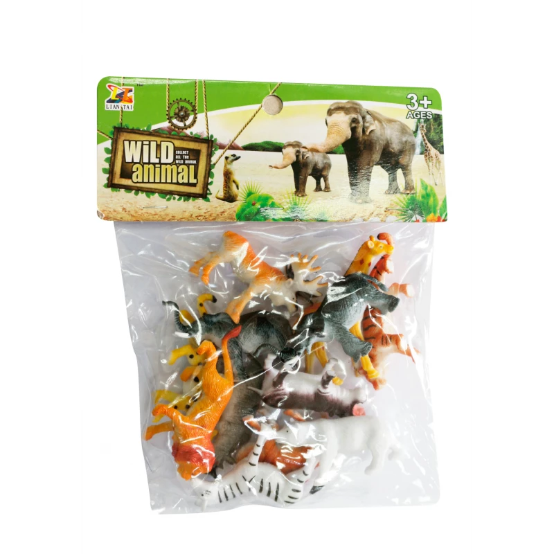 Jungle Animal Toys Mini Educational Plastic 12 PC