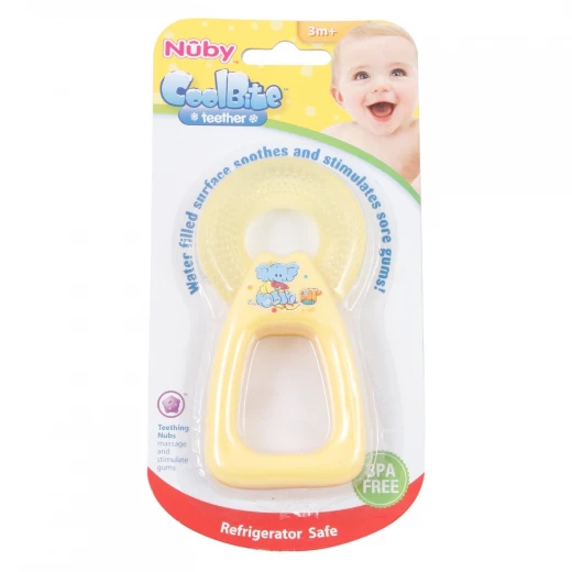 Nuby Coolbite Round Teether with Sterilised Water, Yellow Nuby Coolbite Round Teether with Sterilised Water, Yellow