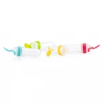 Nuby Squeeze Feeder With Slow and Fast Spoon 90ml - أصفر - نوبي