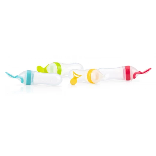 Nuby Squeeze Feeder With Slow and Fast Spoon 90ml - أصفر Nuby Squeeze Feeder With Slow and Fast Spoon 90ml - أصفر