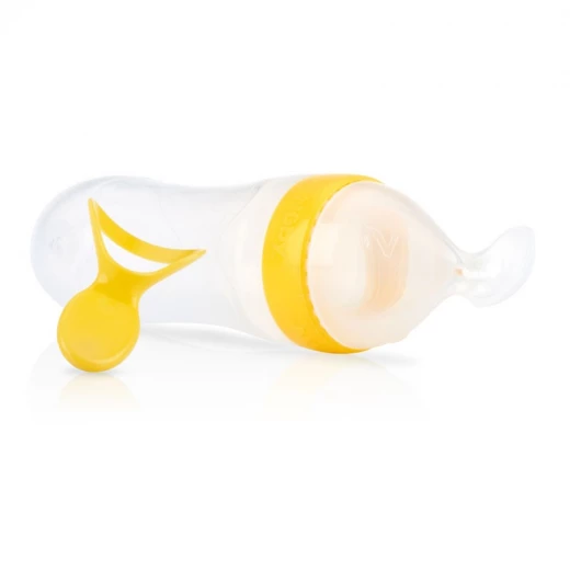 Nuby Squeeze Feeder With Slow and Fast Spoon 90ml - أصفر - نوبي - Image 5