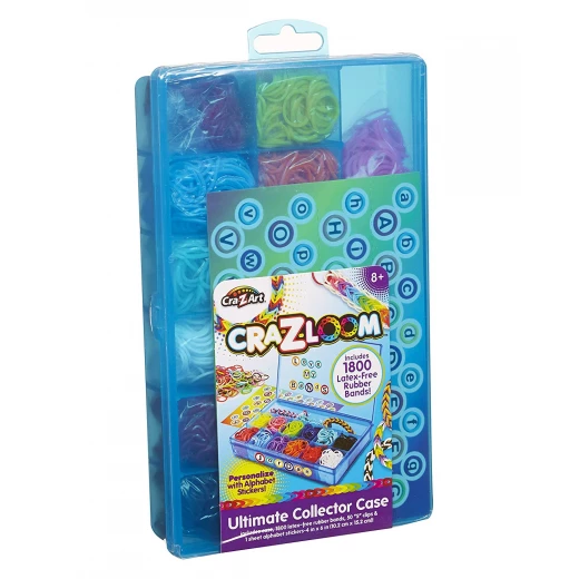 Cra-Z-Art Cra-Z-Loom Ultimate Collector Case with 1800 Rubber Bands, 50 S Clips and Alphabet Sticker Sheet - كري-زي-آرت - Image 3