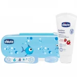 Chicco Oral Set Light Without Fluoride, Blue - تشيكو