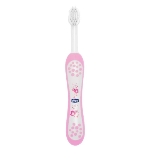 Chicco Milk Teeth Toothbrush +6m, Pink - تشيكو - Image 3