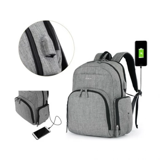 Colorland Baby Changing Backpack with Built in USB Port (Gray) - كولورلاند - Image 6