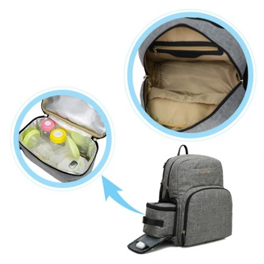 Colorland Baby Changing Backpack with Built in USB Port (Gray) - كولورلاند - Image 7
