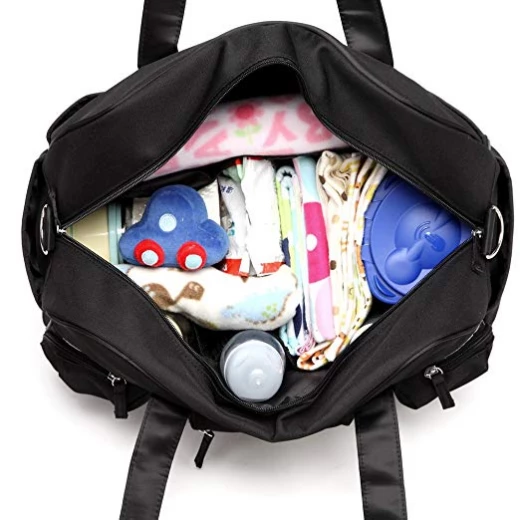Colorland Abdie Duffel Shoulder Mummy Diaper Bag (Black) - كولورلاند - Image 7