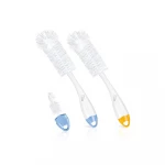 NUK Bottle and Nipple Brush 2 in 1 - أصفر - ان يو كي