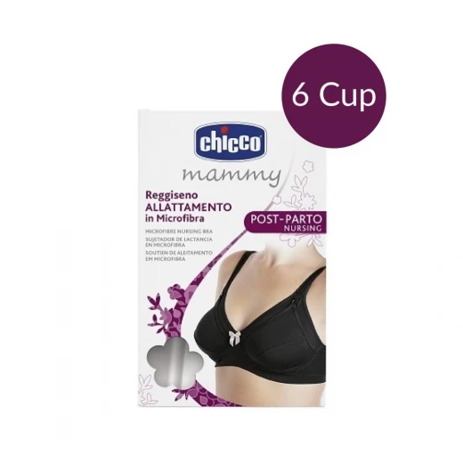 Chicco Bra Microfibre Maternity Pads-Black, 6C Chicco Bra Microfibre Maternity Pads-Black, 6C