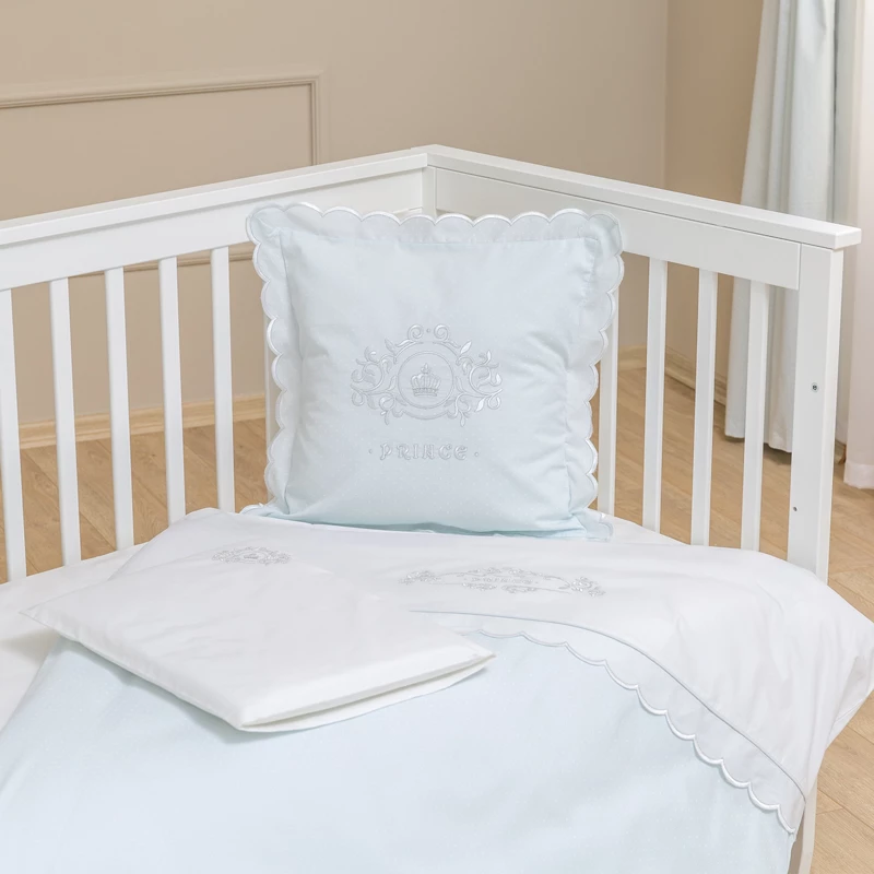 Funna Baby Bed Set 8pcs Prince - 60X120 - Blue - فونا بيبي