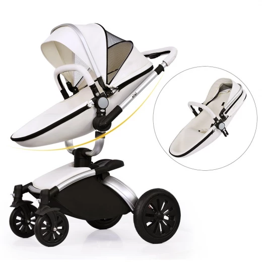AiQi® Pushchair (3 in 1) Prams Travel System with Bassinet 360 Degrees - Angle AiQi® Pushchair (3 in 1) Prams Travel System with Bassinet 360 Degrees - Angle