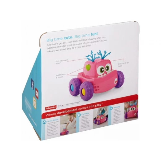 Fisher-Price Press 'n Go Monster Truck - Pink - فيشر برايس - Image 2