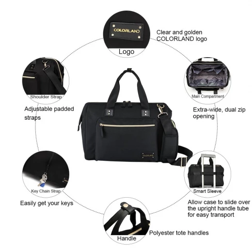 Colorland Diaper Bag Tote, Black Color - Colorland - Image 6