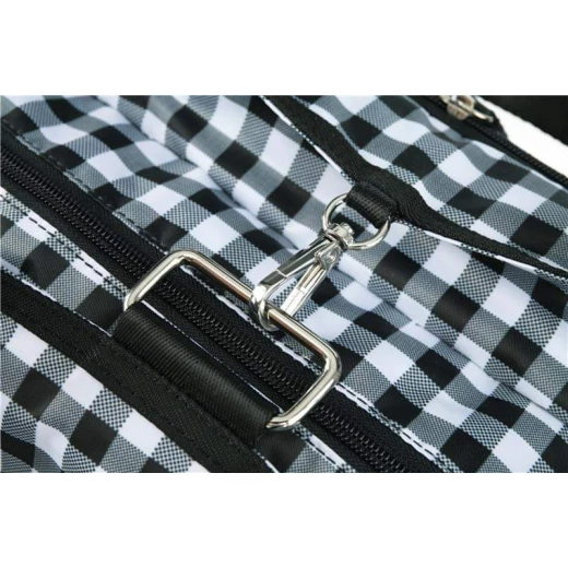 Colorland Gabrielle Tote Baby Changing Bag, Black & White Chequered - كولورلاند - Image 11