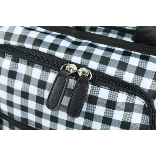Colorland Gabrielle Tote Baby Changing Bag, Black & White Chequered - كولورلاند - Image 12