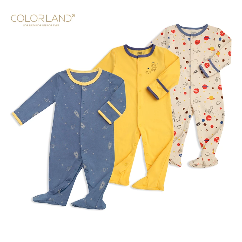 Colorland - Baby Romper / The Universe Secret 3 Pieces In One Pack - 3-6 Months - كولورلاند