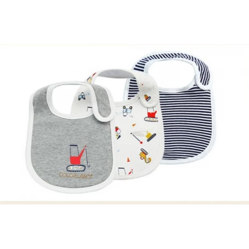 Colorland - (10) Baby Bibs 3 Pieces In One Pack - كولورلاند