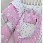 Anett Newborn Baby Bedding Set, ِAirships, Pink - أنيت