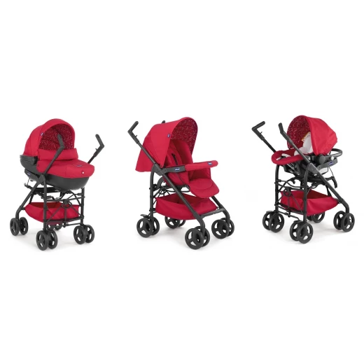 Chicco Travel System Trio Sprint, Scarlet Chicco Travel System Trio Sprint, Scarlet