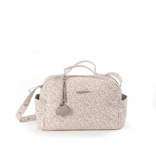 Pasito a Pasito Bouquet Pink Faux Leather Nappy Bag with Changing Mat Pasito a Pasito Bouquet Pink Faux Leather Nappy Bag with Changing Mat