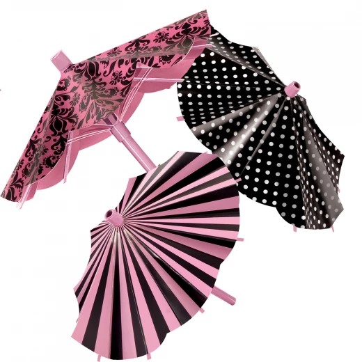 Amscan - A Day In Paris Parasol Decorations X3 pieces Amscan - A Day In Paris Parasol Decorations X3 pieces