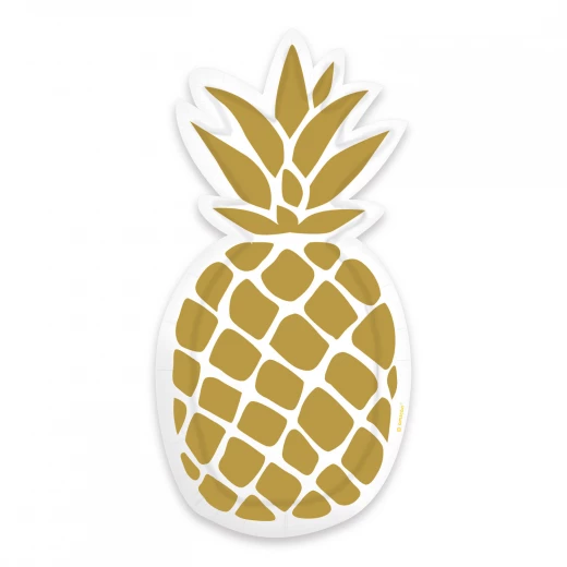Amscan - 6 Plates Form-shaped Pineapple Vibes Paper
