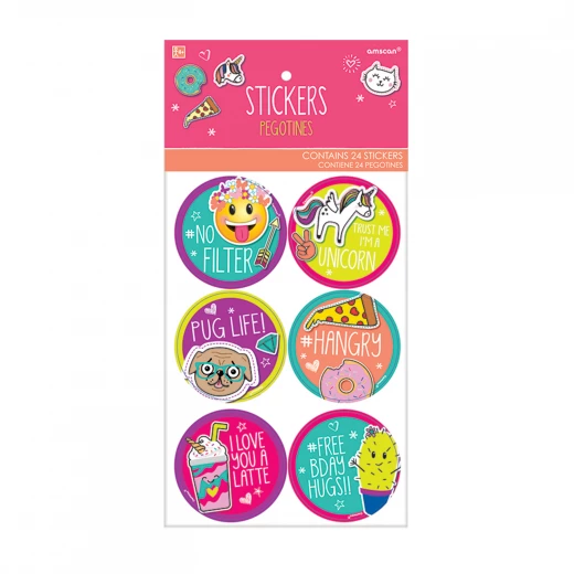 Amscan - Selfie Celebration 24 Stickers Amscan - Selfie Celebration 24 Stickers