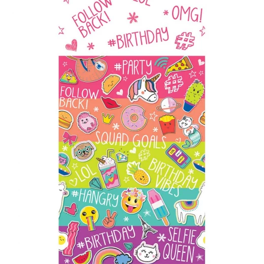 Amscan - Selfie Celebration Paper Table Cover 1.37m x 2.43m - أمسكان - Image 2