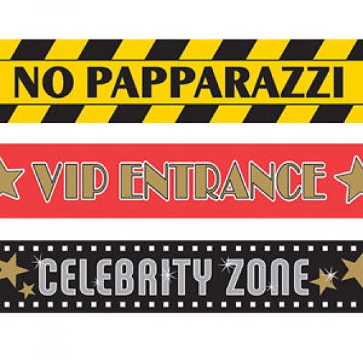 Amscan - Hollywood Glossy Plastic Party Tape Decoration 3 Piece Multi Color - أمسكان - Image 2