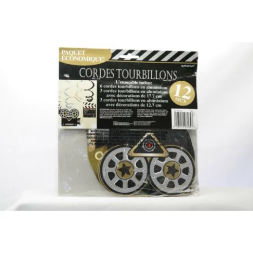 Amscan - Hollywood Swirls Decorations X12 pieces, 60 cm - أمسكان - Image 2