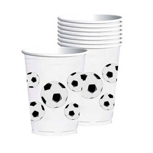 Amscan - Soccer Fan Plastic Cups X8 pieces - أمسكان - Image 2