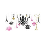 Amscan - A Day in Paris Glitter Chandelier Kit - 17 pieces - أمسكان